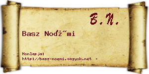 Basz Noémi névjegykártya